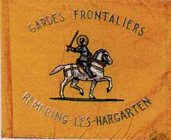 Ligne Maginot - Compagnie de Gardes Frontaliers (CGF) - Fanion de la section de Remering-les-Hargarten