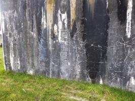 Ligne Maginot - DAMBACH EGLISE - (Casemate d'infanterie - Simple) - Traces d'un camouflage imitation mur de brique sur la partie est de la casemate