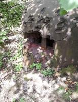 Ligne Maginot - KERFENT - A34 - (Ouvrage d'infanterie) - Bloc 2
Cloche GFM 
Détails des impacts dus au PAK 88 allemands.