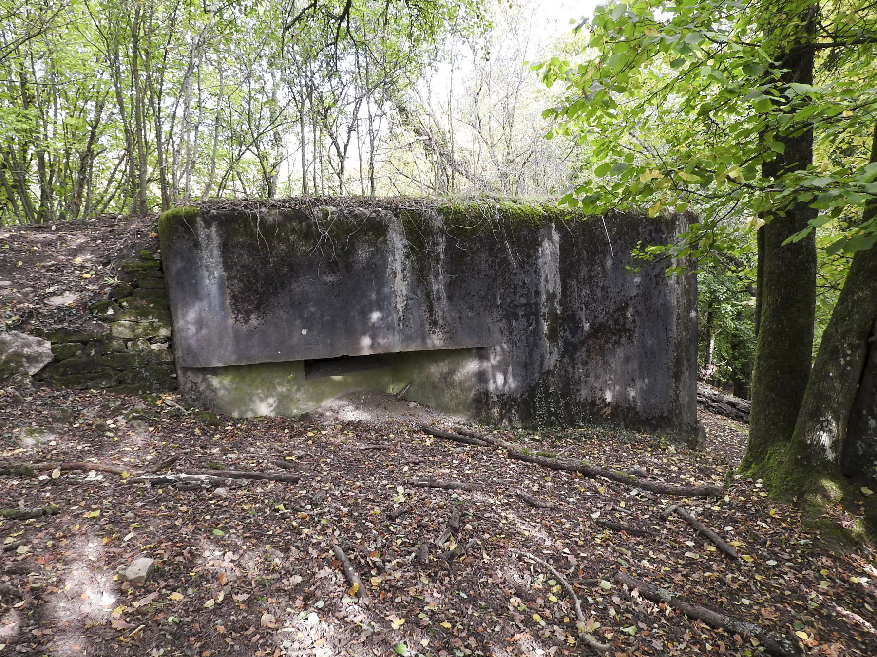 Ligne Maginot - AB8 - (Blockhaus pour canon) - Le flanquement vers la droite