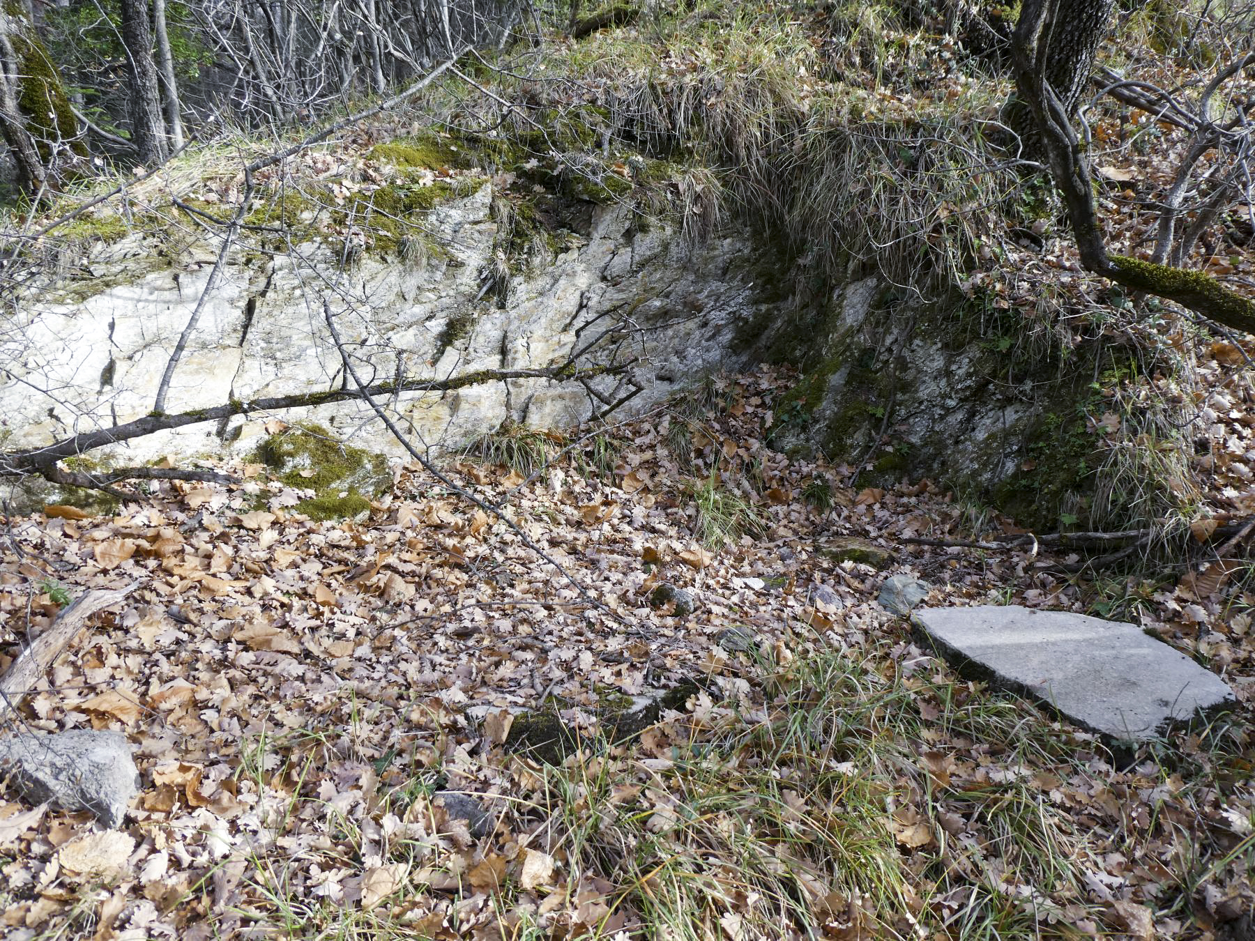 Ligne Maginot - O42 - LA COLETTA NORD - (Casemate d'infanterie - Simple) - Environnement
Excavation au dessus du bloc