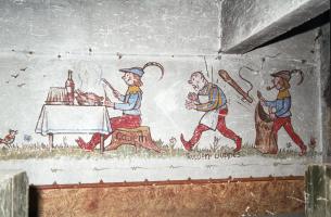 Ligne Maginot - ZIMMING CAMP - (Camp de sureté) - Peinture murale allemande