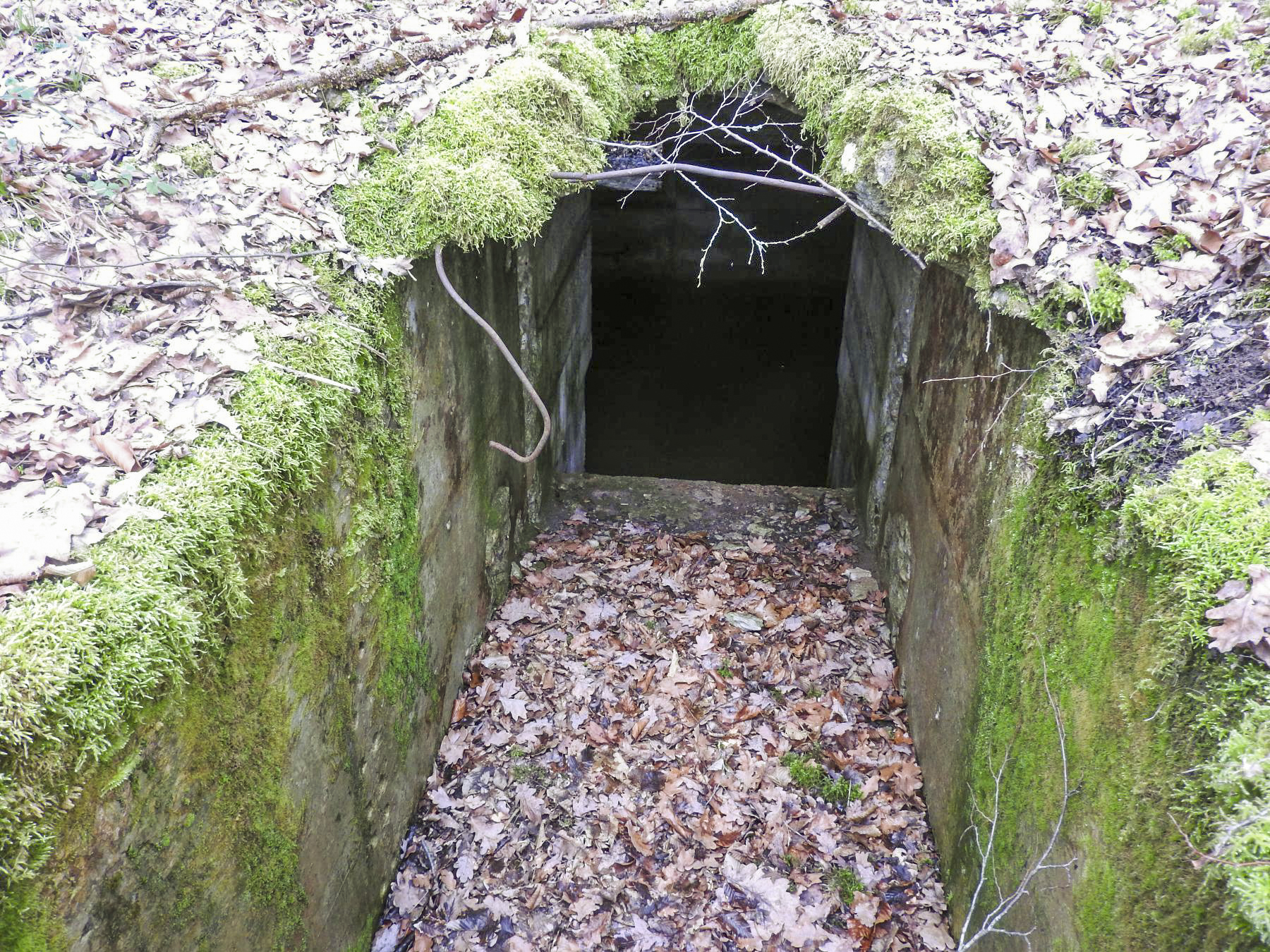 Ligne Maginot - SCHEIDE 5 - (Blockhaus pour arme infanterie) - L'emplacement de la carcasse du char FT17.