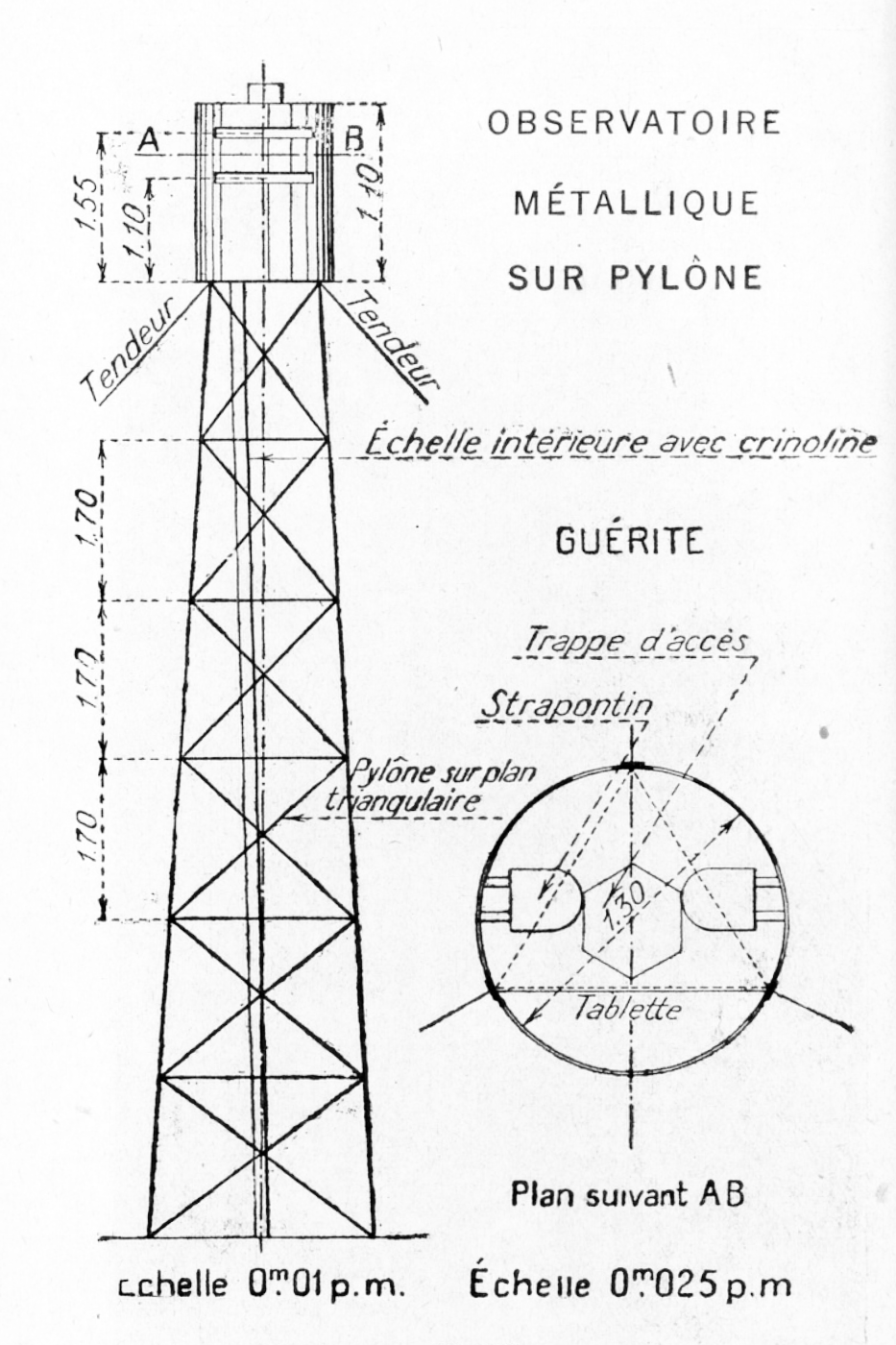 Ligne Maginot - Guérite observatoire sur pylône - 