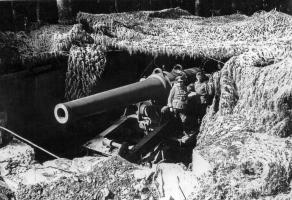 Ligne Maginot - WILLERHOF (BATTERIE DE) - (Position d'artillerie préparée) - Canon de 240 Mle 1884-1917 en position