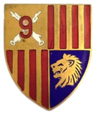 Ligne Maginot - 9° Bataillon de Mitrailleurs (9° BM) - Insigne du 9° BM - version Jeanneret