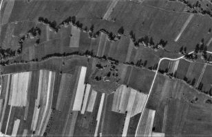 Ligne Maginot - SELTZ - SELTZBACH - (Casemate d'infanterie - Double) - La casemate de la Seltz sur une photo IGN de 1976