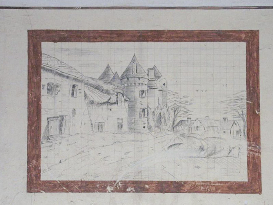 Ligne Maginot - LEMBACH - (Camp de sureté) - L'un des peintures et graffitis ornant les bâtiments du camp