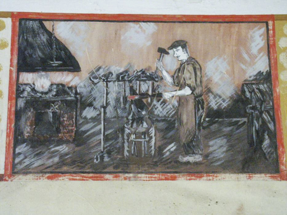 Ligne Maginot - LEMBACH - (Camp de sureté) - L'un des peintures et graffitis ornant les bâtiments du camp