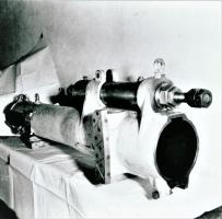 Ligne Maginot - Canon-obusier de 75 mm modèle 1932 sous casemate (75 32) - Ouvrage de Fermont bloc 4
Support du tube avec le frein de bouche