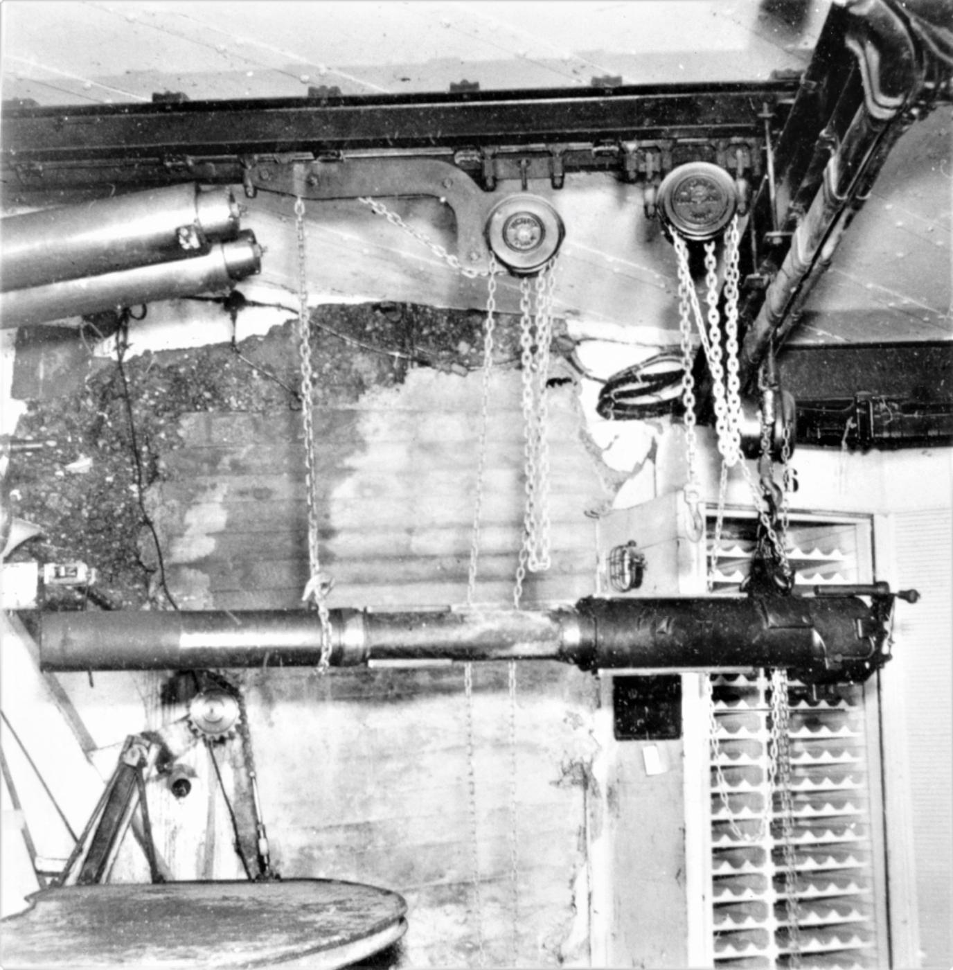 Ligne Maginot - Canon-obusier de 75 mm modèle 1932 sous casemate (75 32) - Ouvrage de Fermont bloc 4
Démontage du tube