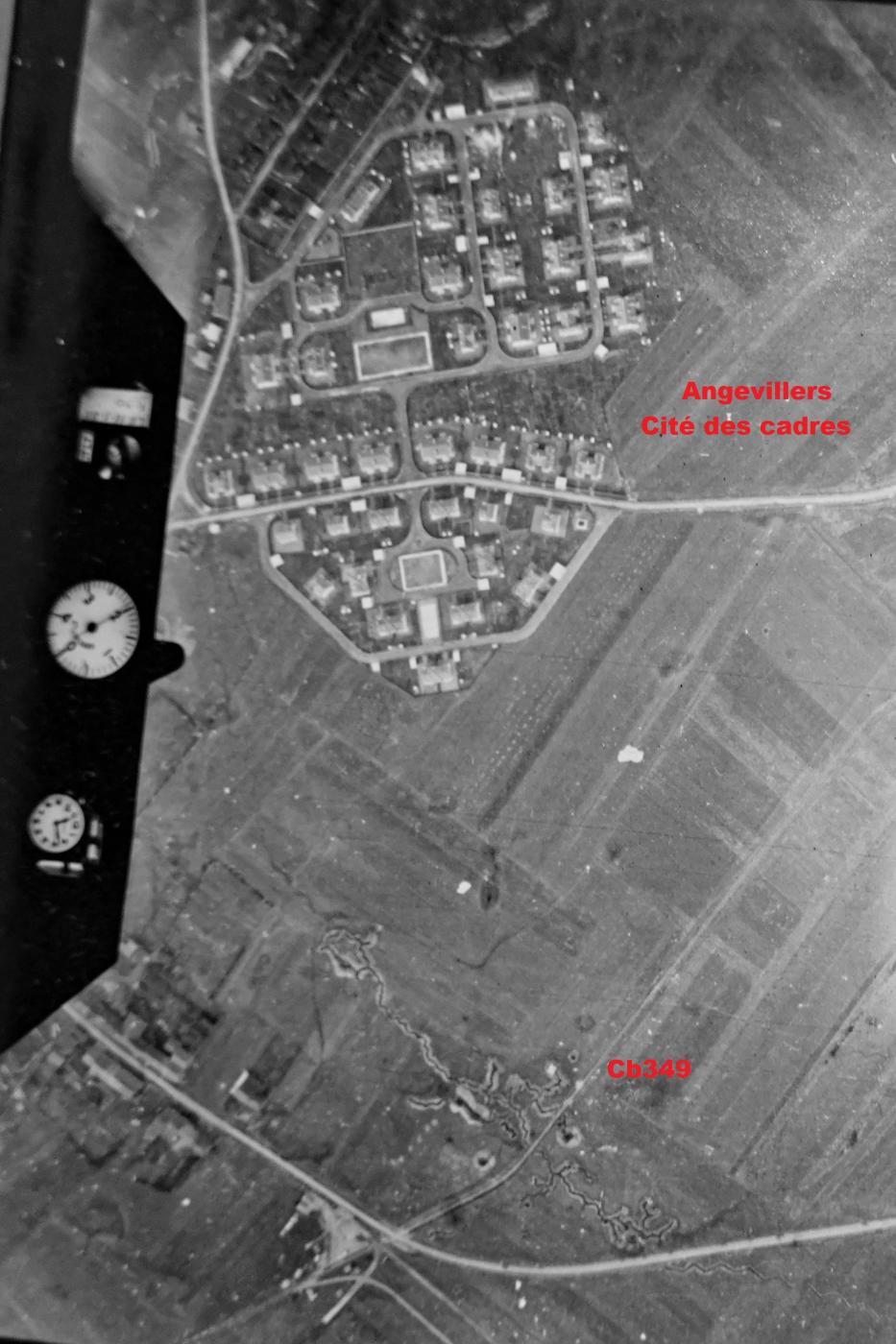 Ligne Maginot - CB349 - ANGEVILLERS SUD - (Blockhaus pour arme infanterie) - Vue aérienne du 11 mars 1940.
Mission 66 Alt 2000 
Observateur Lt Gaubert