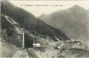 Ligne Maginot - RIEUX ROUX 1 - MAISON PENCHEE - (Casernement) - Carte postale du début du siècle montrant le l'entrée du tunnel du Frejus vue depuis Rieux Roux