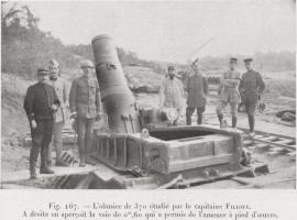 Ligne Maginot - Mortier de 370 mm Filloux - Mortier en position de batterie