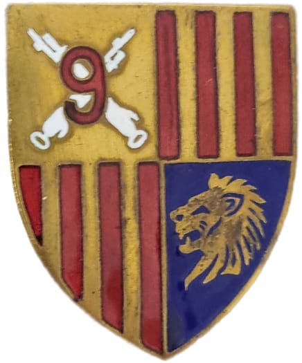 Ligne Maginot - 9° Bataillon de Mitrailleurs (9° BM) - Insigne du 9° BM - version Jeanneret