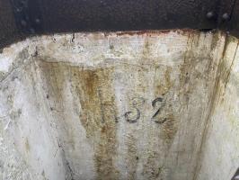 Ligne Maginot - H52 - (Chambre de coupure) - Le marquage H52 dans le puits d'accès