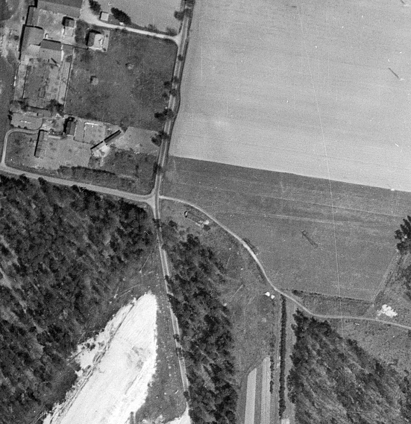 Ligne Maginot - FERME GRUENHOF - (Poste GRM - Maison Forte) - Vue aérienne de 1955