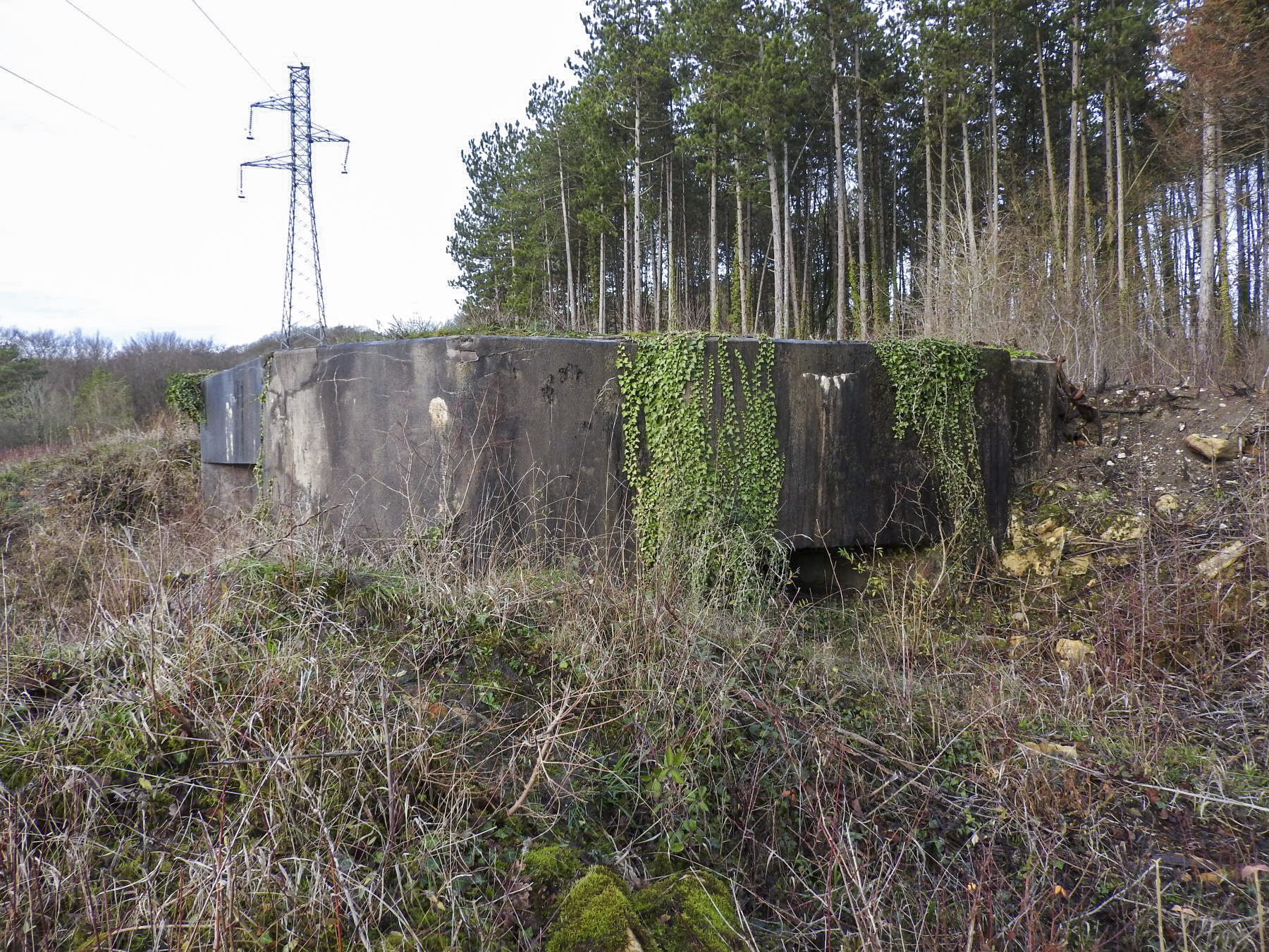 Ligne Maginot - BB10 - (Blockhaus pour canon) - La façade de tir du canon.