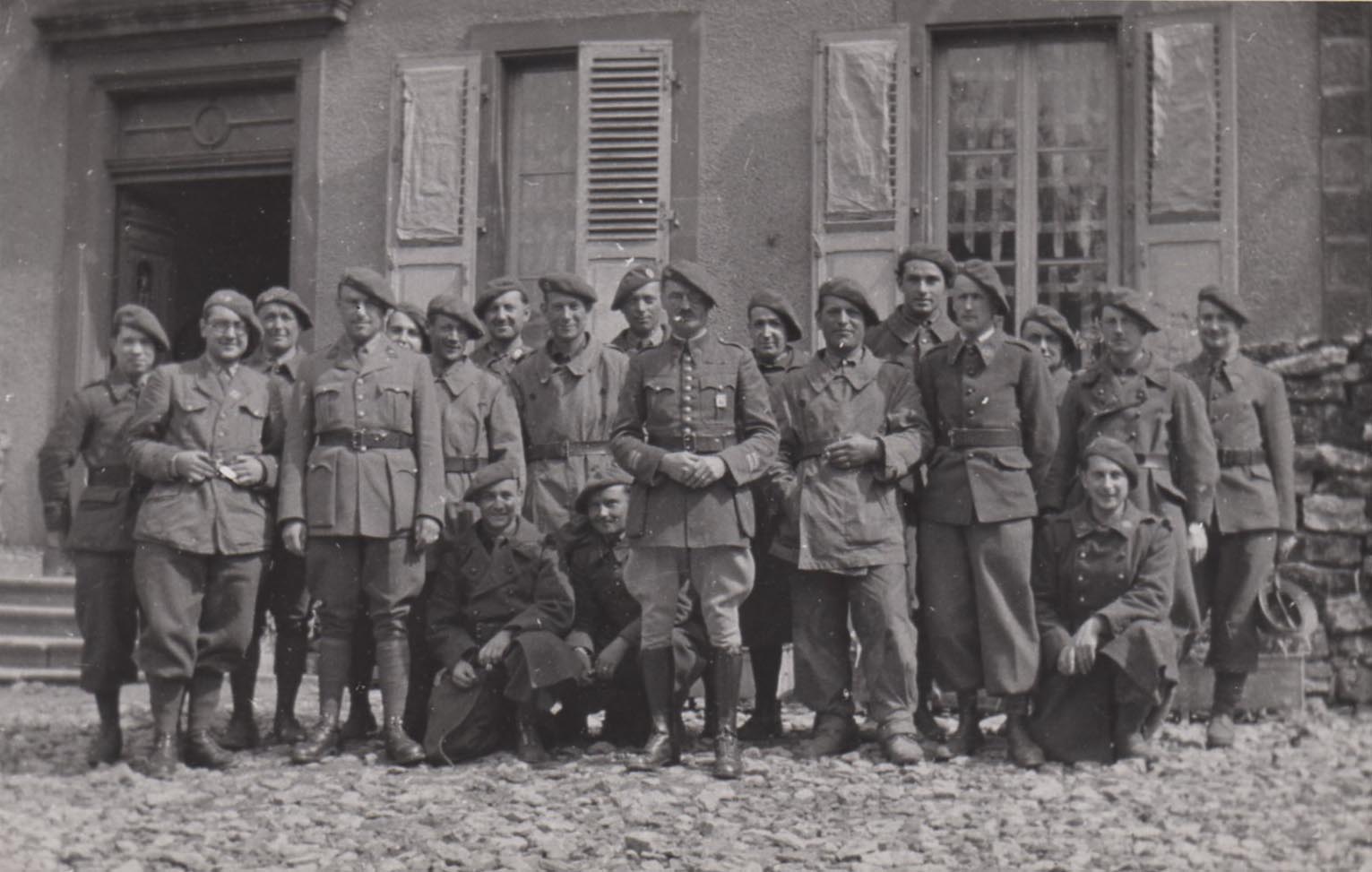 Ligne Maginot - 133° Régiment d'Infanterie de Forteresse  (133° RIF) - Photo prise devant le presbytère de Kalhausen (PC de l'époque)