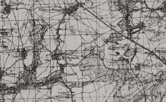 Ligne Maginot - Cartes allemandes de la ligne Maginot - Extrait de la carte 3311 - Audun-le-Roman,
environs de Morfontaine
