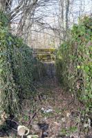 Ligne Maginot - BBO4 - (Blockhaus pour canon) - L'accès depuis la route à la  tranchée pour l'acheminement de la pièce antichar