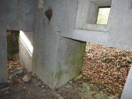 Ligne Maginot - KAISERWALD - (Blockhaus pour canon) - Les entrées et la niche pour une ventilation au-dessus de l'entrée matériel.