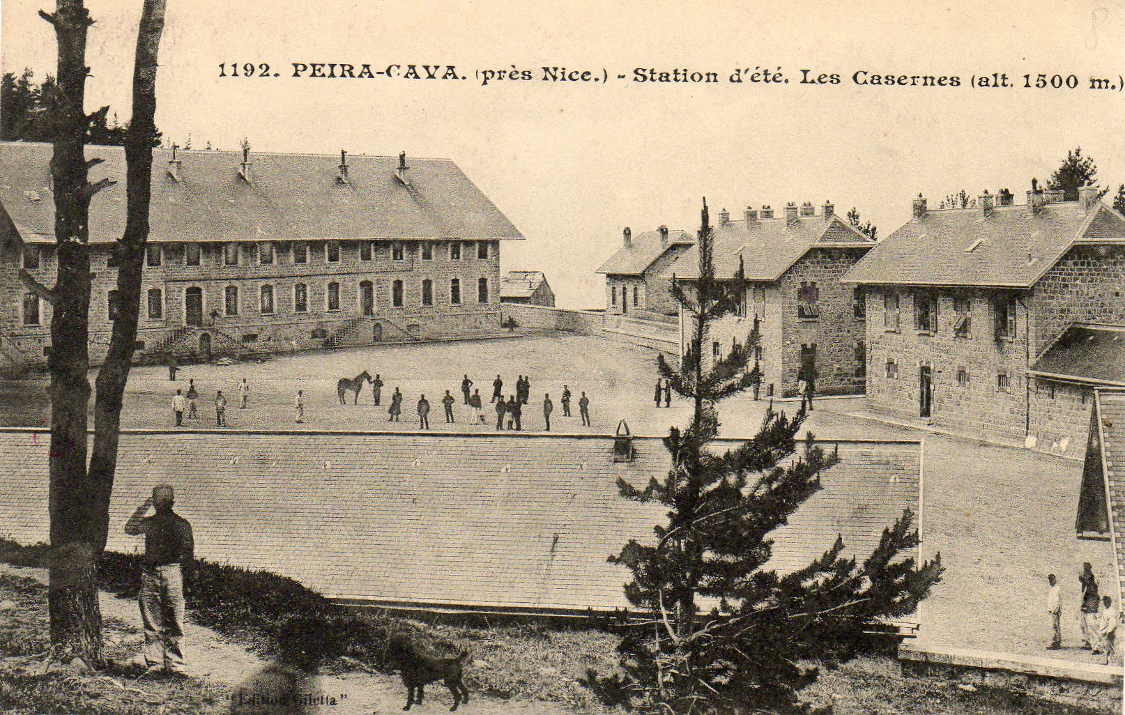 Ligne Maginot - PEIRA CAVA - CASERNE CRENANT - (Cité Cadres) - Carte postale non datée, après 1935