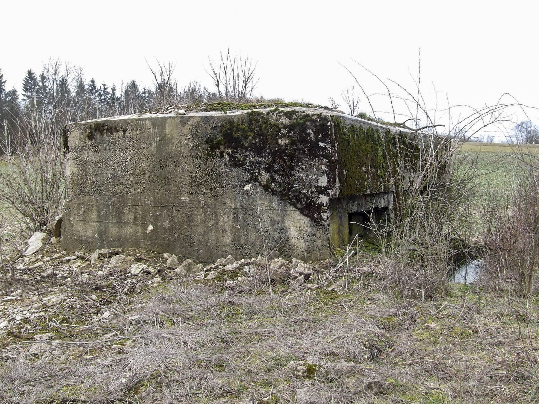 Ligne Maginot - OLFERDINGER 1 - (Blockhaus pour canon) - La façade de tir du blockhaus.