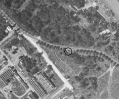 Ligne Maginot - 415B - PORT DU RHIN CENTRE 4 - (Blockhaus pour arme infanterie) - Le bloc apparait encore sur cette photo de 1951, mais n