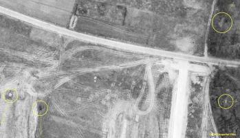 Ligne Maginot - ROUTE DE NEUHOF OUEST 1 - (Blockhaus pour arme infanterie) - Les quatre blocs de la route de Neuhof sont bien visibles sur cette photo de 1964