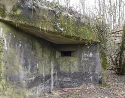 Ligne Maginot - CB2 - (Blockhaus pour canon) - La façade de tir vers le Nord.