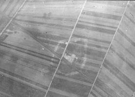 Ligne Maginot - 61/3 - OTTMARSHEIM SUD - (Casemate d'infanterie - Double) - Vue aérienne année 1934.
La casemate et les réseaux sont nettement visibles sur ce cliché