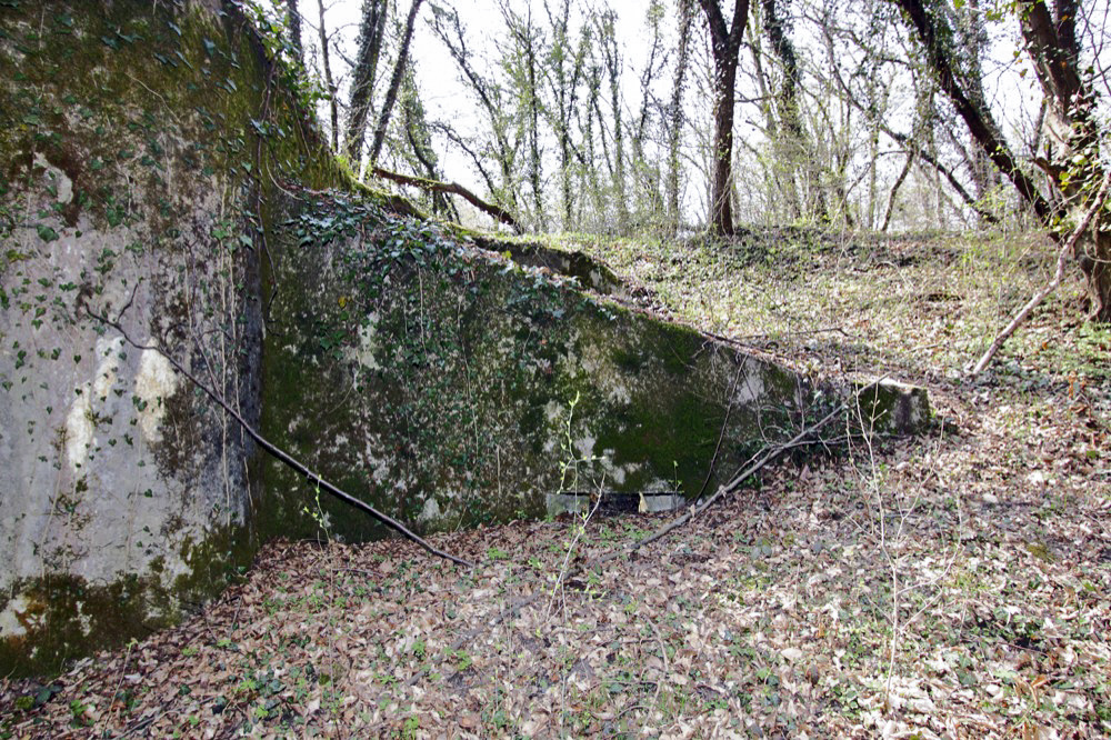 Ligne Maginot - PA DU CARREFOUR 252-4 - (Blockhaus pour arme infanterie) - Le mur de protection de l'entrée