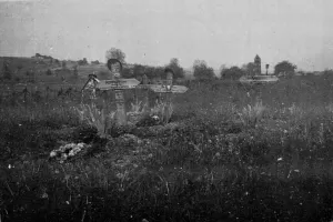 Ligne Maginot - KERNEIS - (Blockhaus pour arme infanterie) - Les sépultures provisoires de René Kerneis et de ses hommes tombés au combat.
Ils seront ensuite transférés au cimetière de Hoffen
