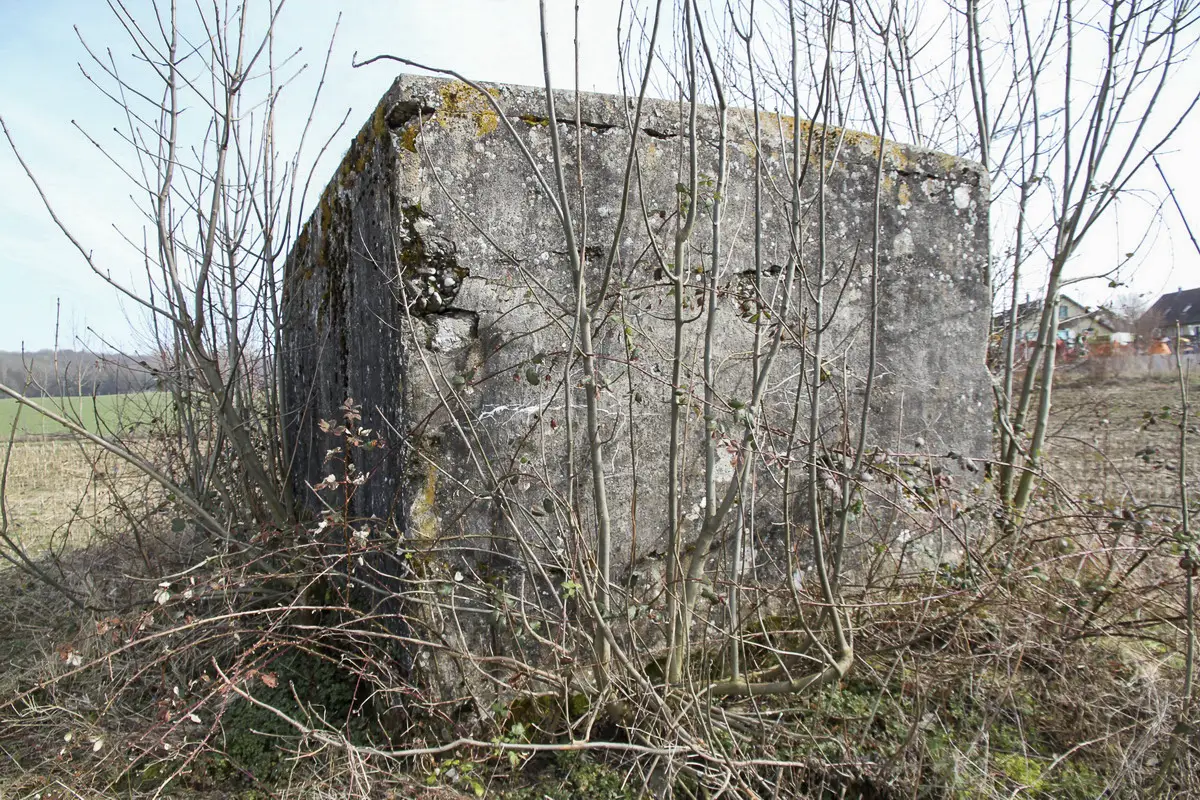 Ligne Maginot - WEINWEG - (Blockhaus de type indéterminé) - Cube bétonné à mission indéterminée. Plus de créneaux, plus d'entrée
