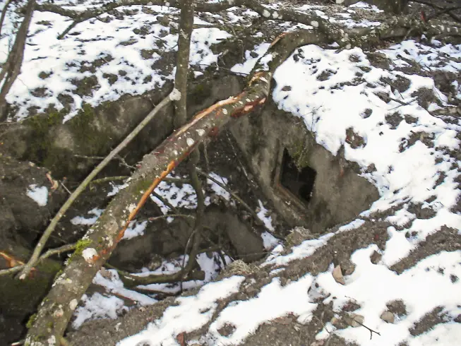 Ligne Maginot - BLOCHMONT SUD - (Blockhaus pour arme infanterie) - Sortie de secours, détail sur l'aération
Cette bouche d'aération est typique de ce genre d'ouvrage enterré.