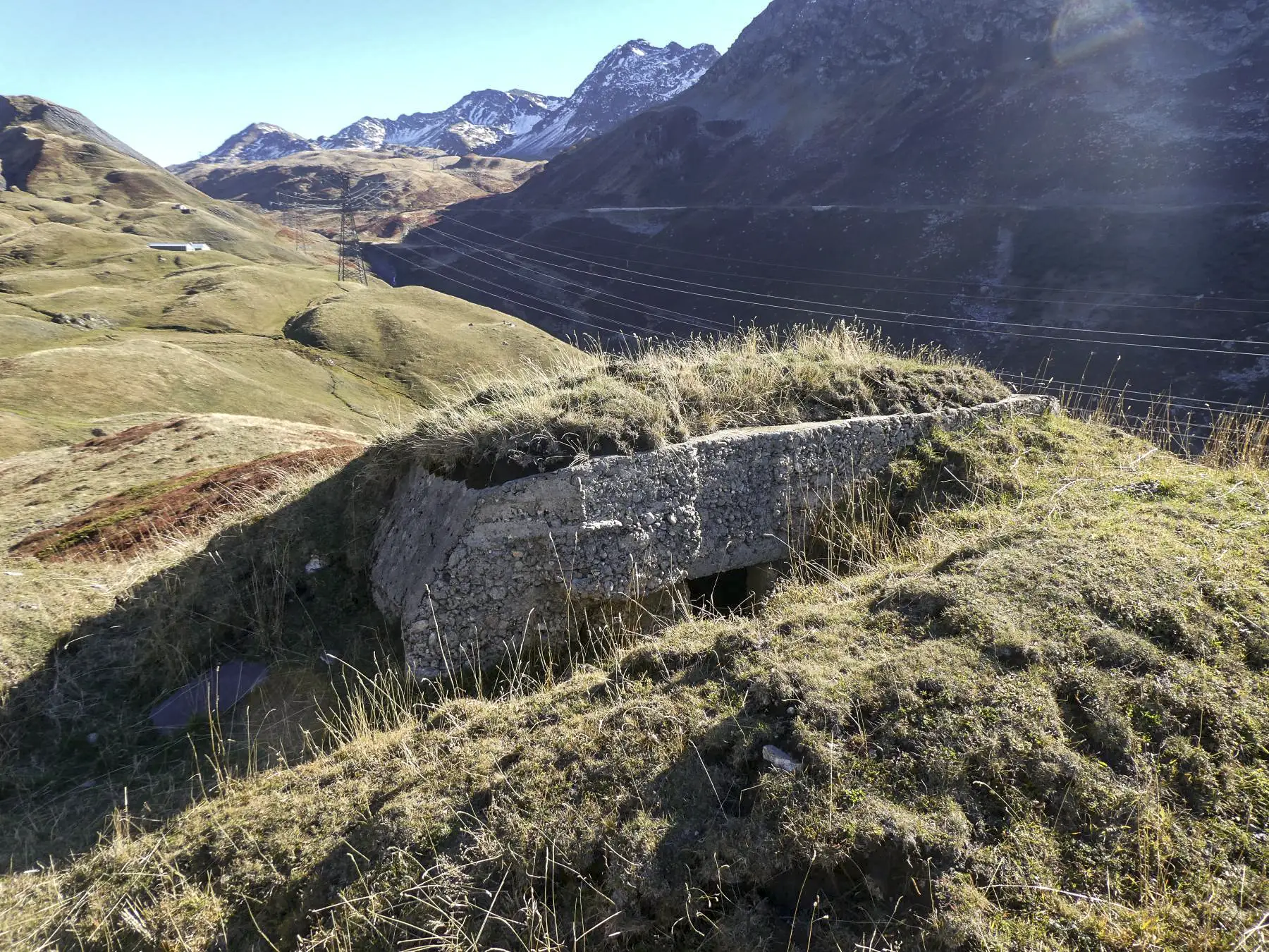 Ligne Maginot - PLAN GERBIER 2 - (Blockhaus pour arme infanterie) - Au fond la frontière Italienne