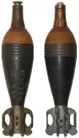 Ligne Maginot - Munition pour mortier de 60 mm FA mle 1935 (60 FA 35) - Projectiles de 60 mm FA Mle 1935 amorcés avec chaque fusée