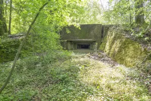 Ligne Maginot - BB3 - BUCHWIESE EST - (Blockhaus pour canon) - Créneau canon frontal