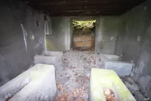 Ligne Maginot - CB137 - NONNENBERG CENTRE - (Blockhaus pour canon) - L'intérieur vu par le créneau