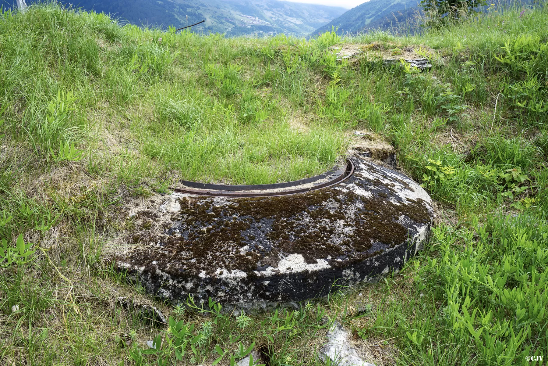 Ligne Maginot - TELEGRAPHE - BERWICK - (Position d'artillerie préparée) - Une des deux plateforme Arbel