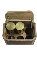 Ligne Maginot - Munitions de 47 mm utilisées dans la fortification - Caisse bois pour 6 cartouches de 47mm à obus de rupture Mle 1892 & 1892G 
Agencement intérieur des 6 cartouches