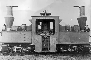 Ligne Maginot - Locotracteur Péchot-Bourdon modèle 1888 - Exemplaire construit par Baldwin Locomotive Works (Pennsylvanie - USA) pour le ministère de la guerre français en 1916-1918.