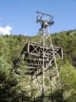 Ligne Maginot - Téléphérique de ROCHE la CROIX - (RESEAU - Téléphérique (ligne)) - Le premier pylône