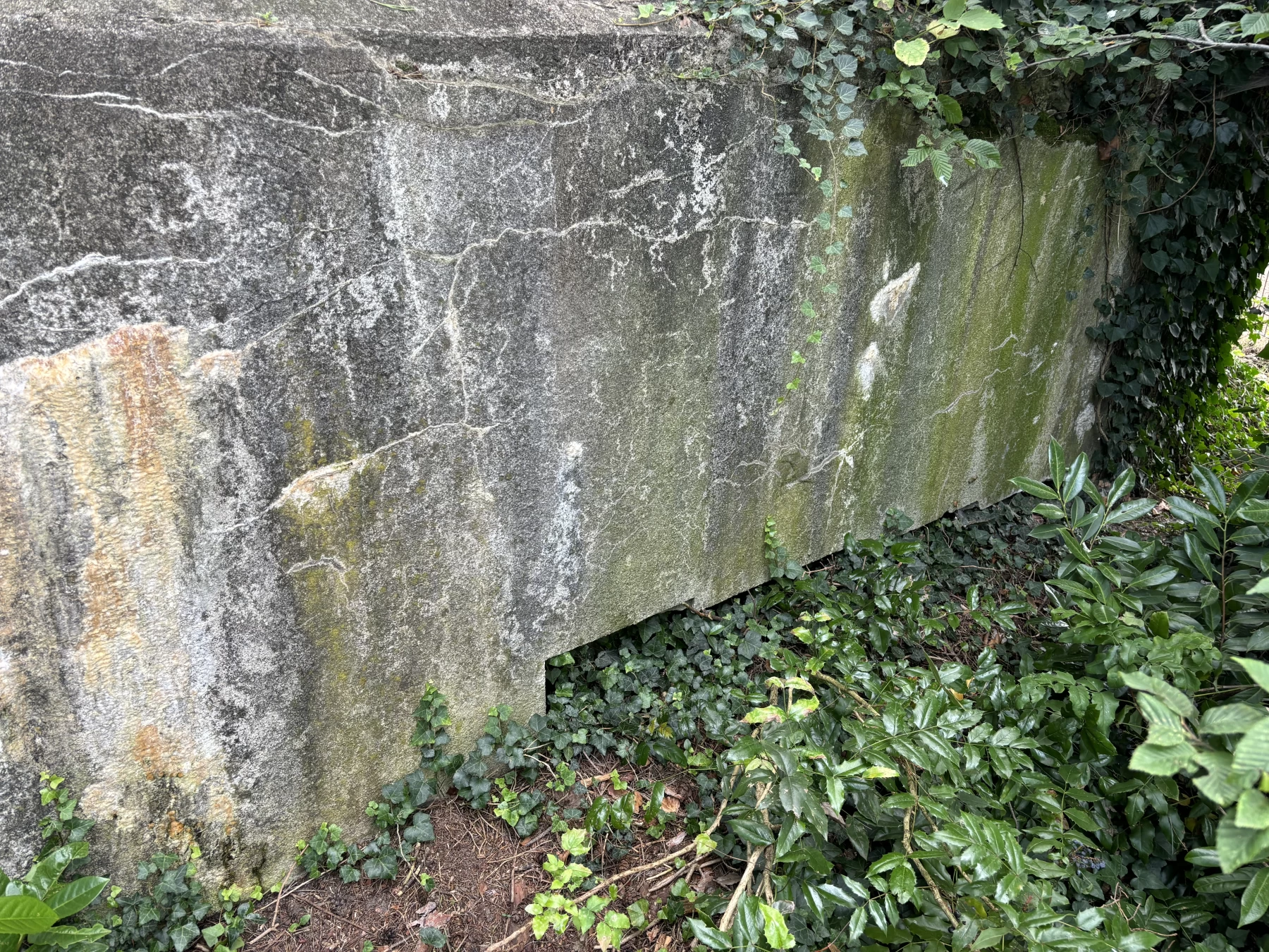 Ligne Maginot - LERCHENBERG NORD - (Blockhaus pour canon) - Le créneau nord partiellement remblayé