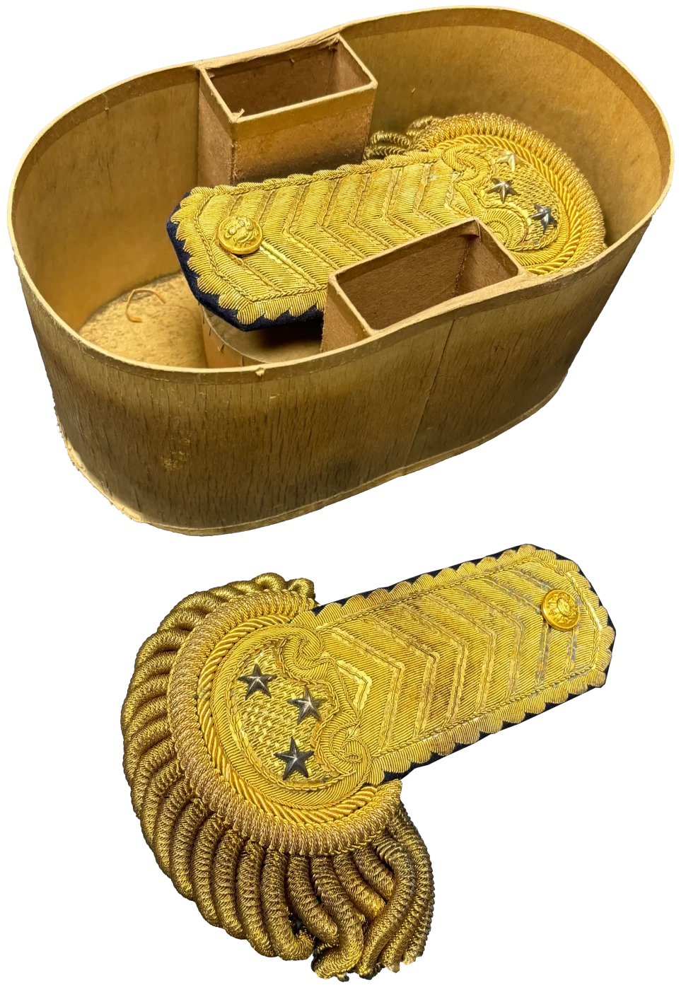 Ligne Maginot - MITTELHAUSSER Eugène, général (MITTELHAUSER) - Epaulettes de grande tenue de général ayant appartenu au général Mittelhausser