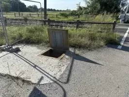 Ligne Maginot - PR6 - (Chambre de coupure) - La chambre de coupure dotée d'une trappe récente