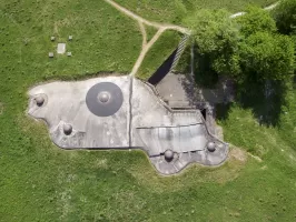 Ligne Maginot - EINSELING - A36 - (Ouvrage d'infanterie) - Vue aérienne du bloc.