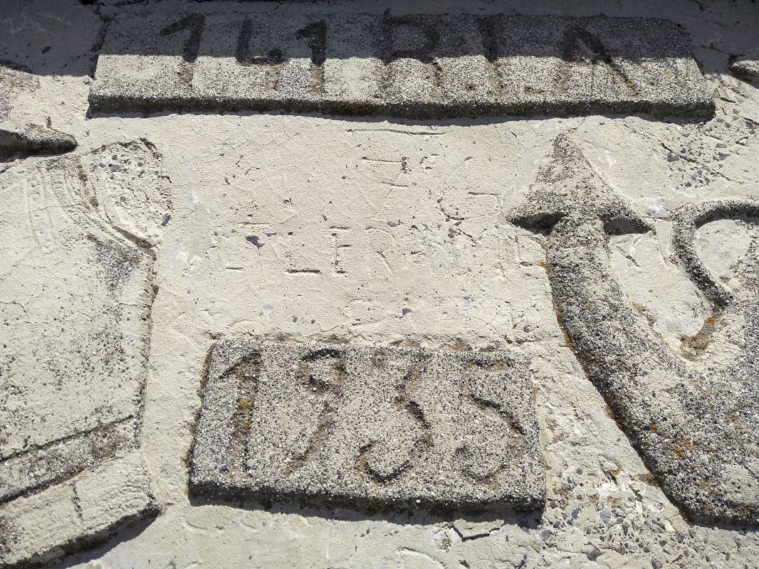 Ligne Maginot - COL DE CROUS (ABRIS ALPINS) - (Abri) - Petite inscription des tablettes régimentaire