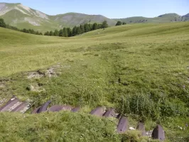 Ligne Maginot - MONT LONGON - (Position d'artillerie préparée) - Tranchées couvertes